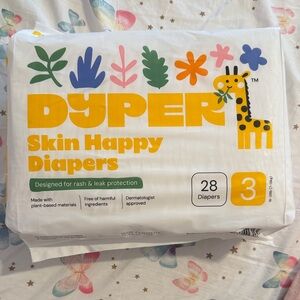 NEW Dyper non-toxic plant-based baby diapers size 3 16-28 pounds OEKO Tex 100